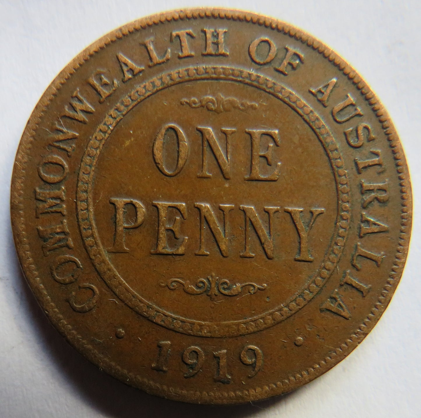 1919 King George V Australia One Penny Coin