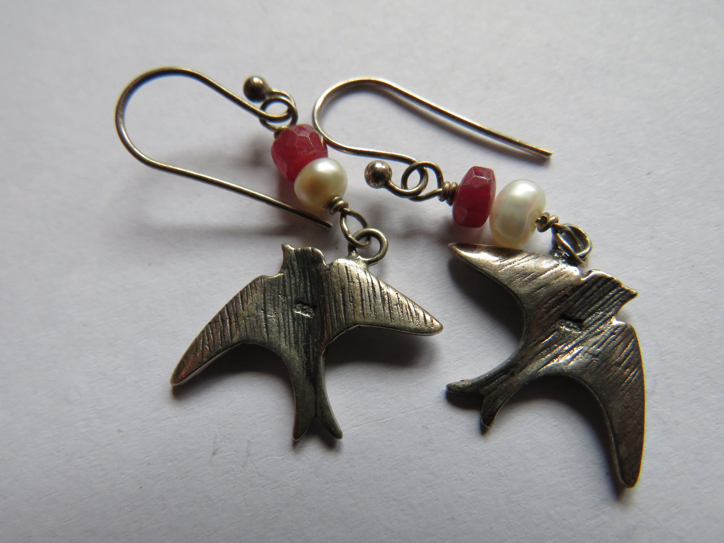 Pair of Ladies Sterling Silver Bird Earrings