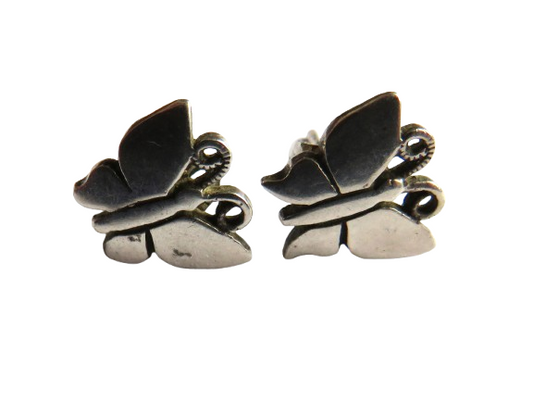 Pair of Ladies Sterling Silver Butterfly Earrings