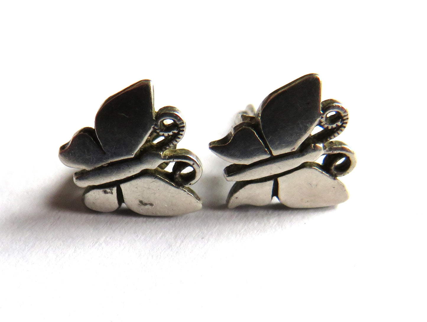 Pair of Ladies Sterling Silver Butterfly Earrings