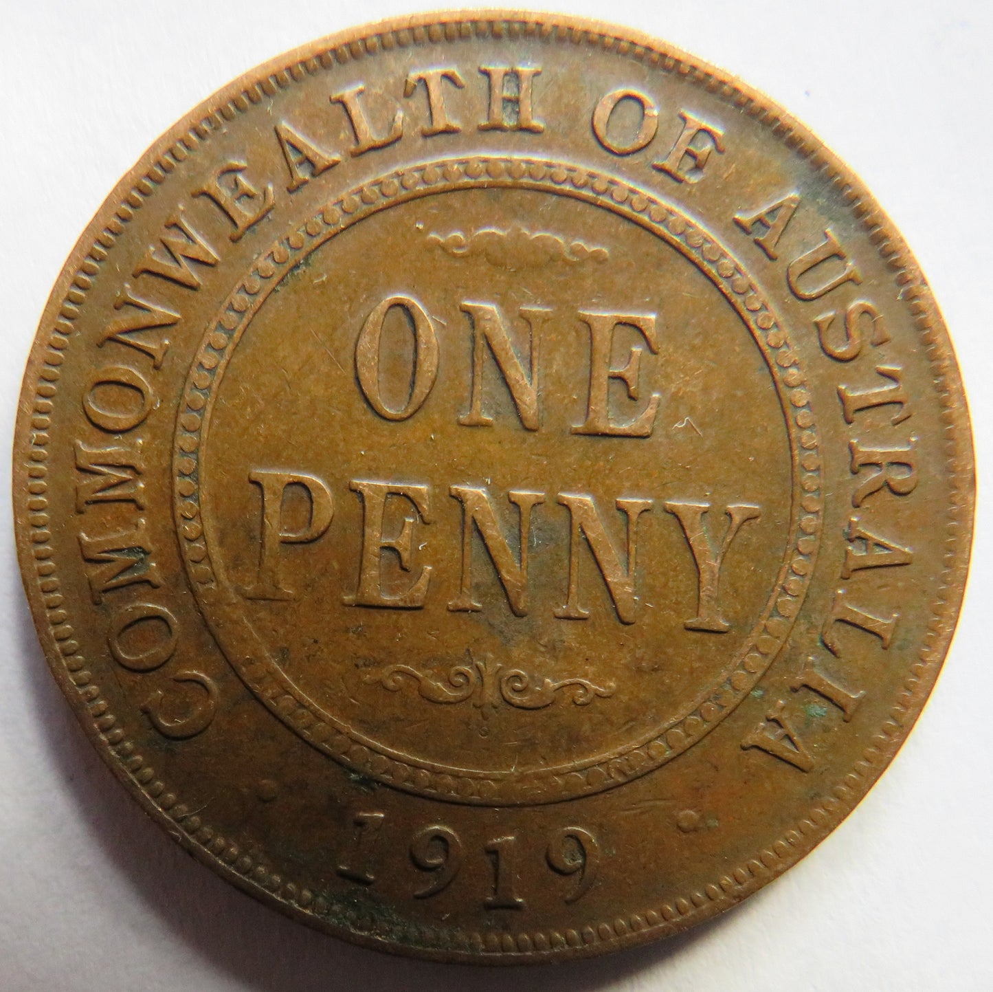 1919 King George V Australia One Penny Coin