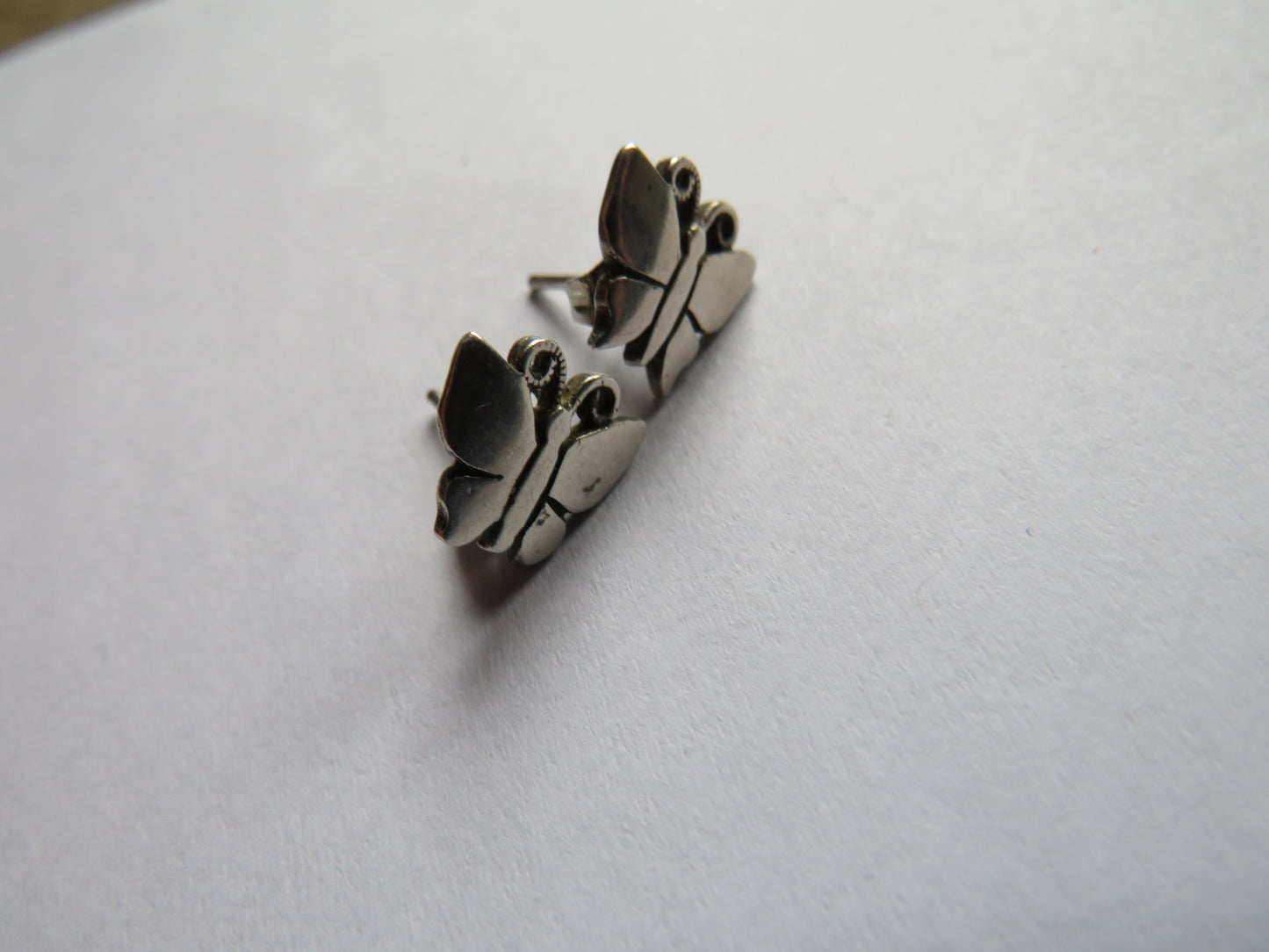 Pair of Ladies Sterling Silver Butterfly Earrings