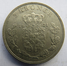 Load image into Gallery viewer, 1971 Denmark 5 Kroner Coin
