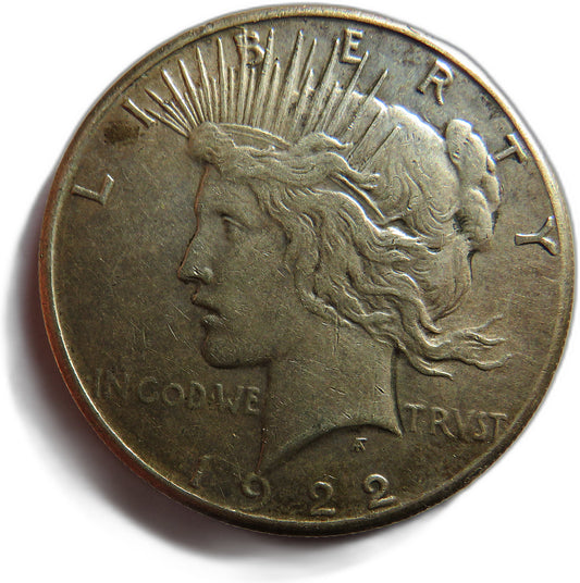 1922 USA Silver $1 One Dollar Coin - Peace Dollar