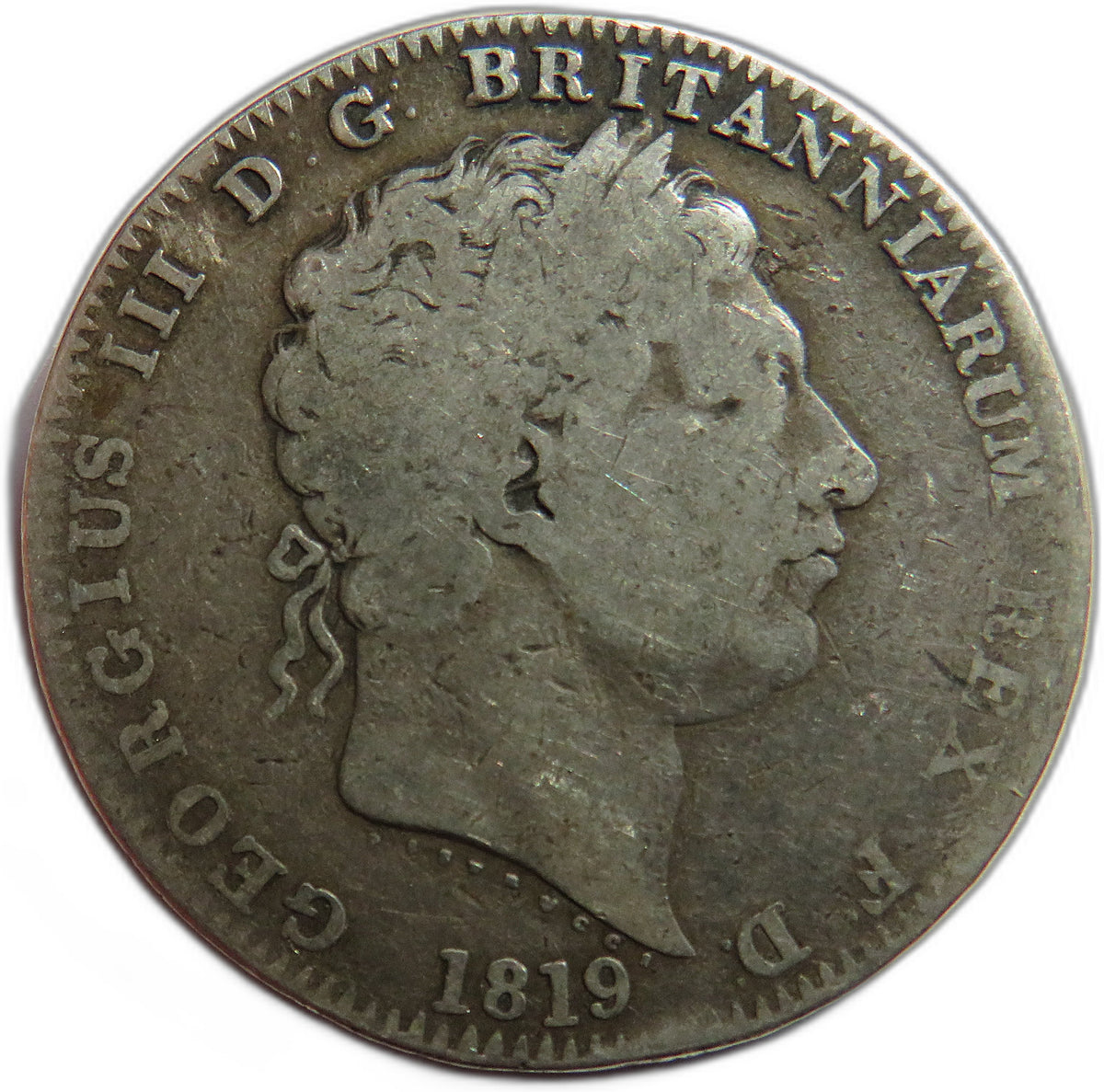 1819 LX King George III Silver Crown Coin - Great Britain