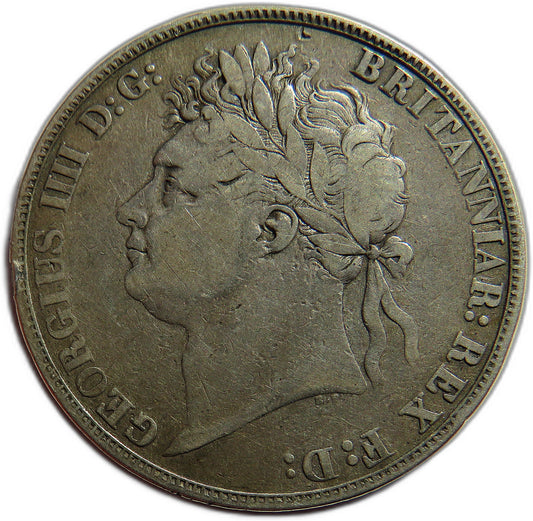 1821 King George IV Silver Crown Coin - Great Britain