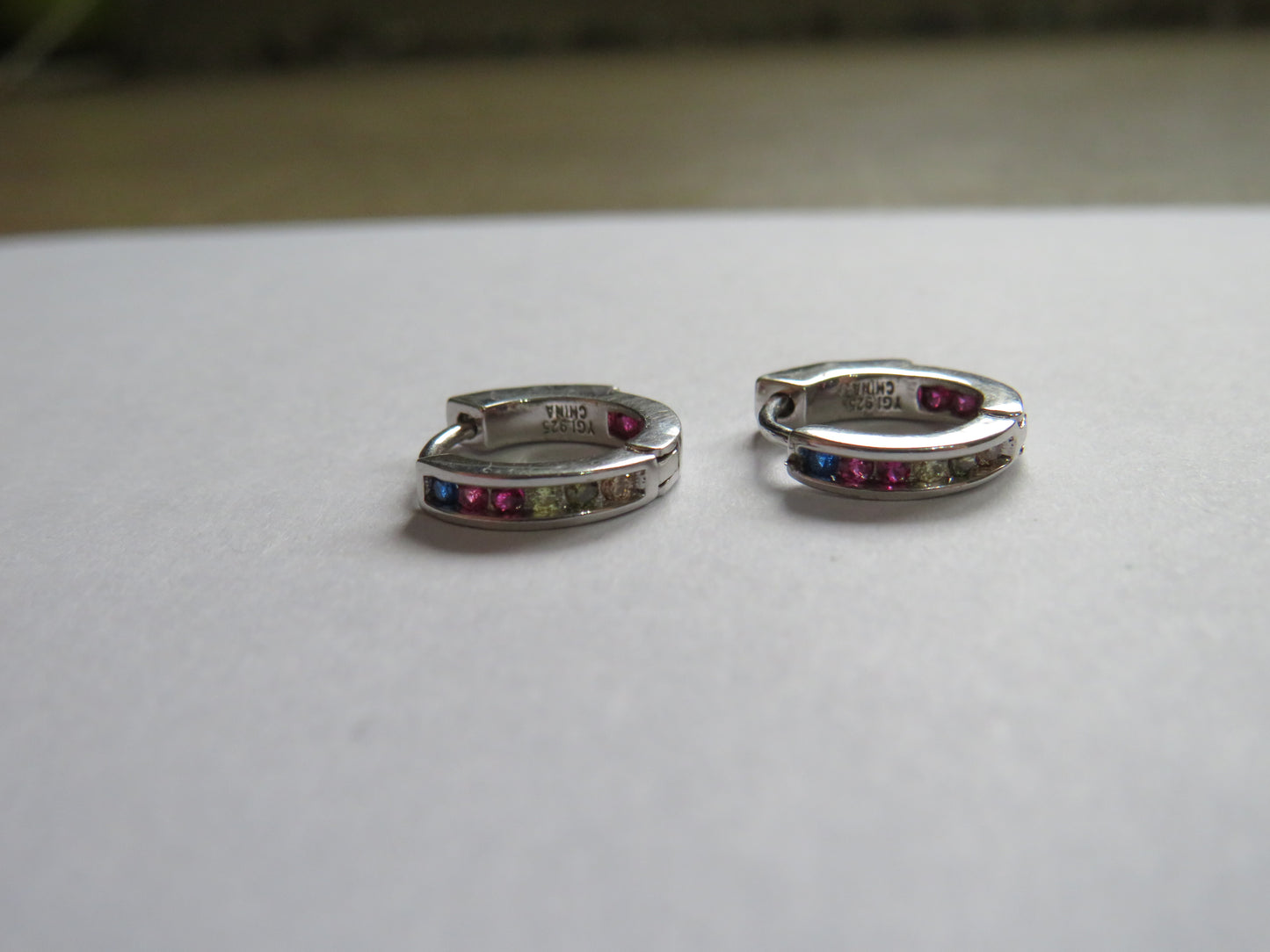 Pair of Ladies Small Silver Hoop Earrings