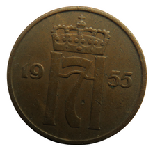 Load image into Gallery viewer, 1955 Norway 5 Ore Coin
