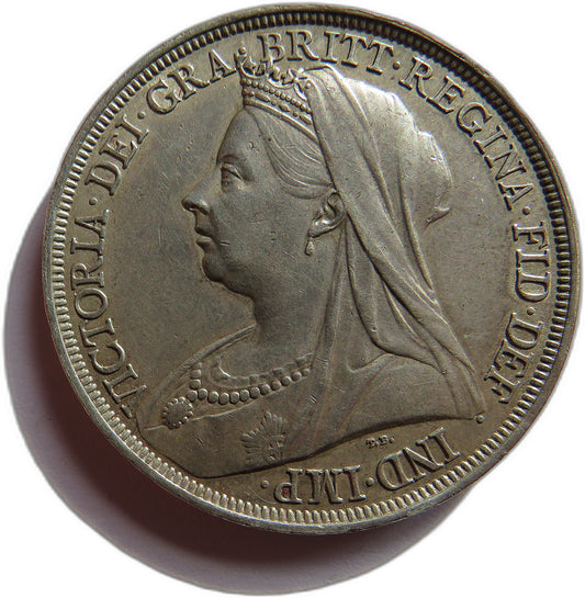 1897 LXI Queen Victoria Silver Crown Coin In Better Grade - Great Britain