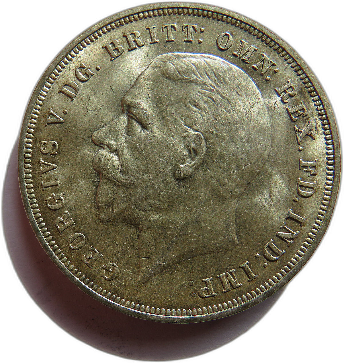 1935 King George V Silver "Rocking Horse" Crown Coin In High Grade