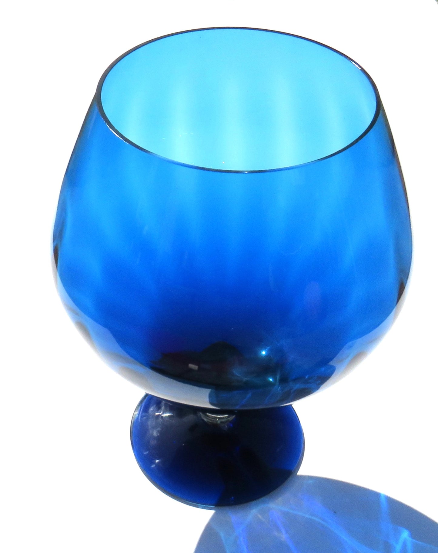 Vintage Good Quality Italian Blue Glass Vase