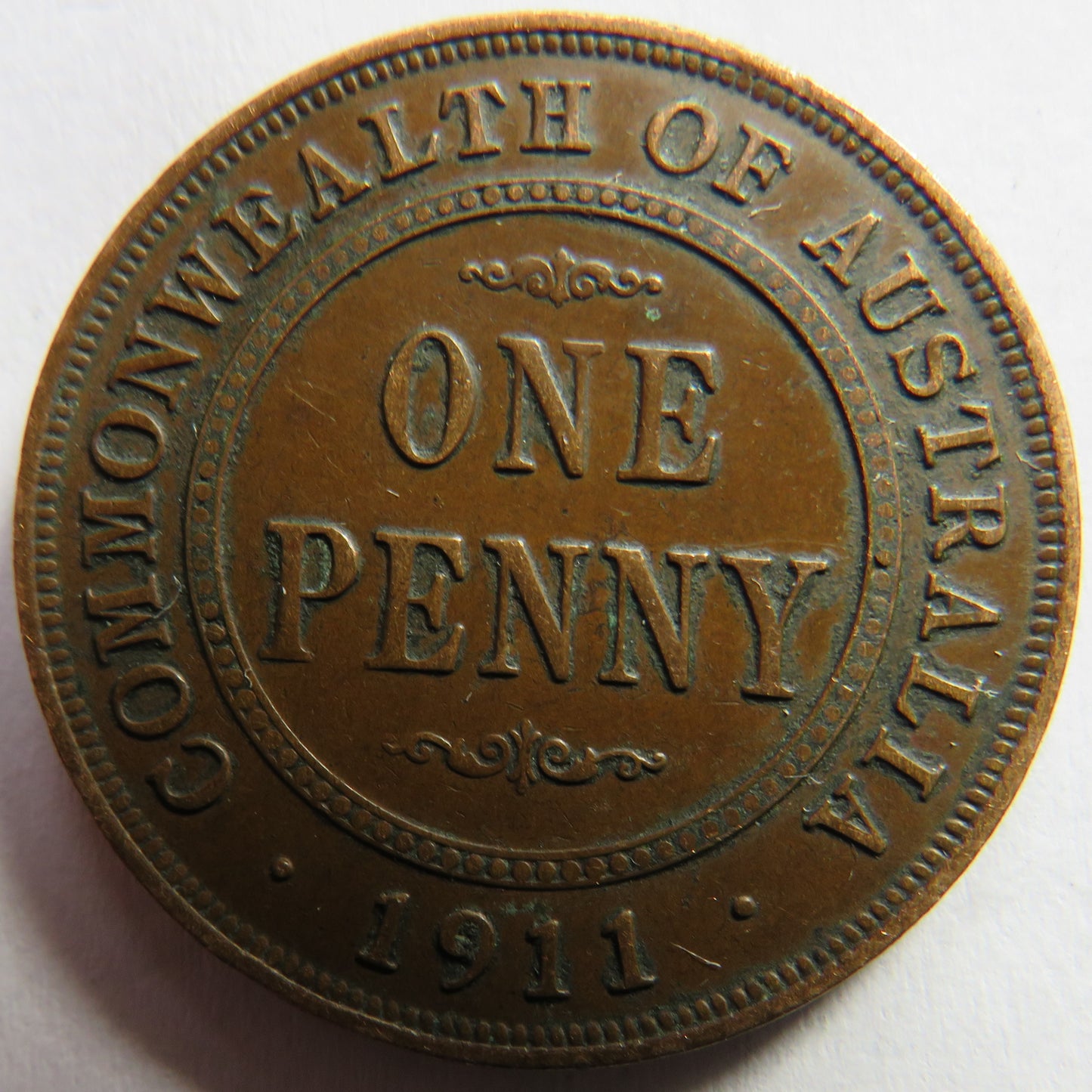 1911 King George V Australia One Penny Coin