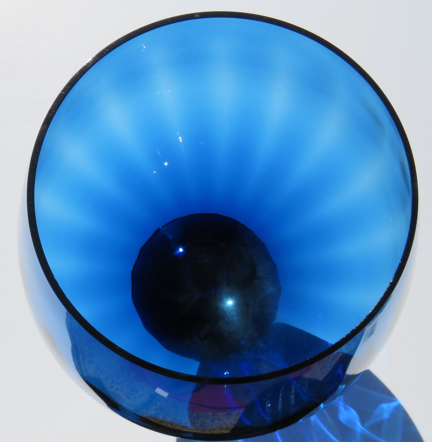 Vintage Good Quality Italian Blue Glass Vase