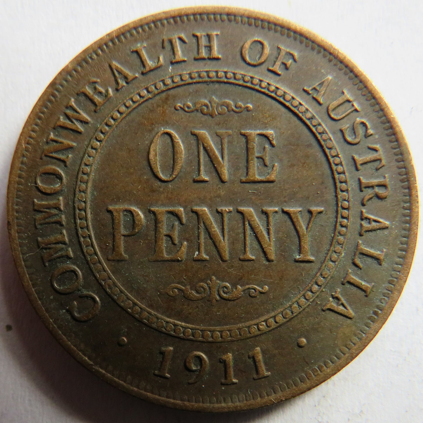 1911 King George V Australia One Penny Coin