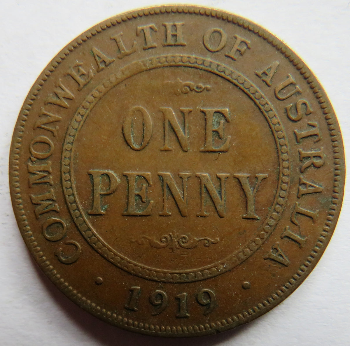 1919 King George V Australia One Penny Coin
