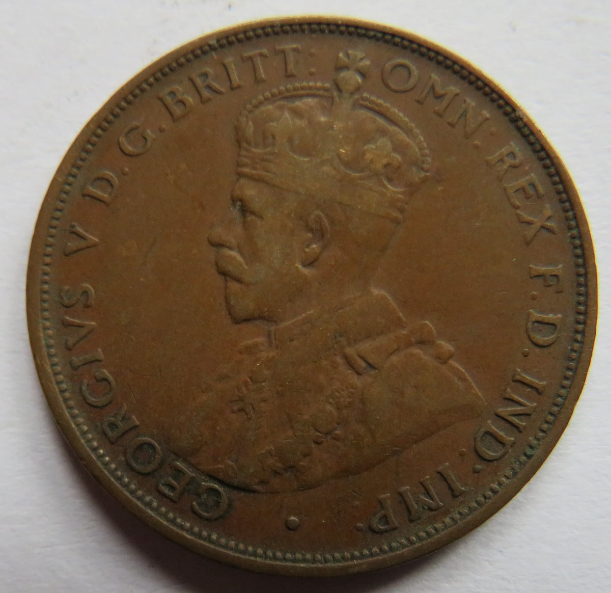 1919 King George V Australia One Penny Coin