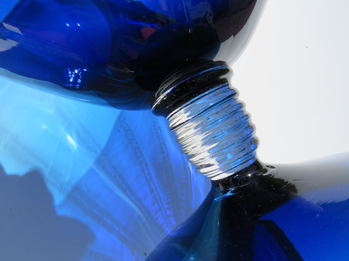 Vintage Good Quality Italian Blue Glass Vase