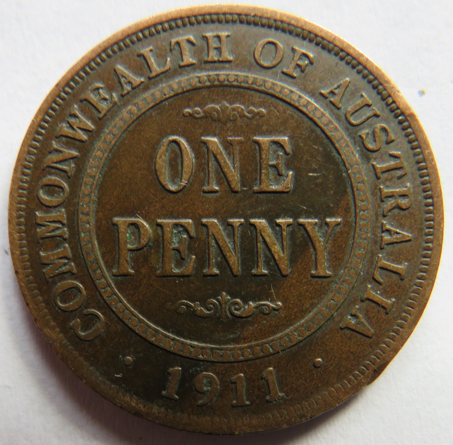 1911 King George V Australia One Penny Coin