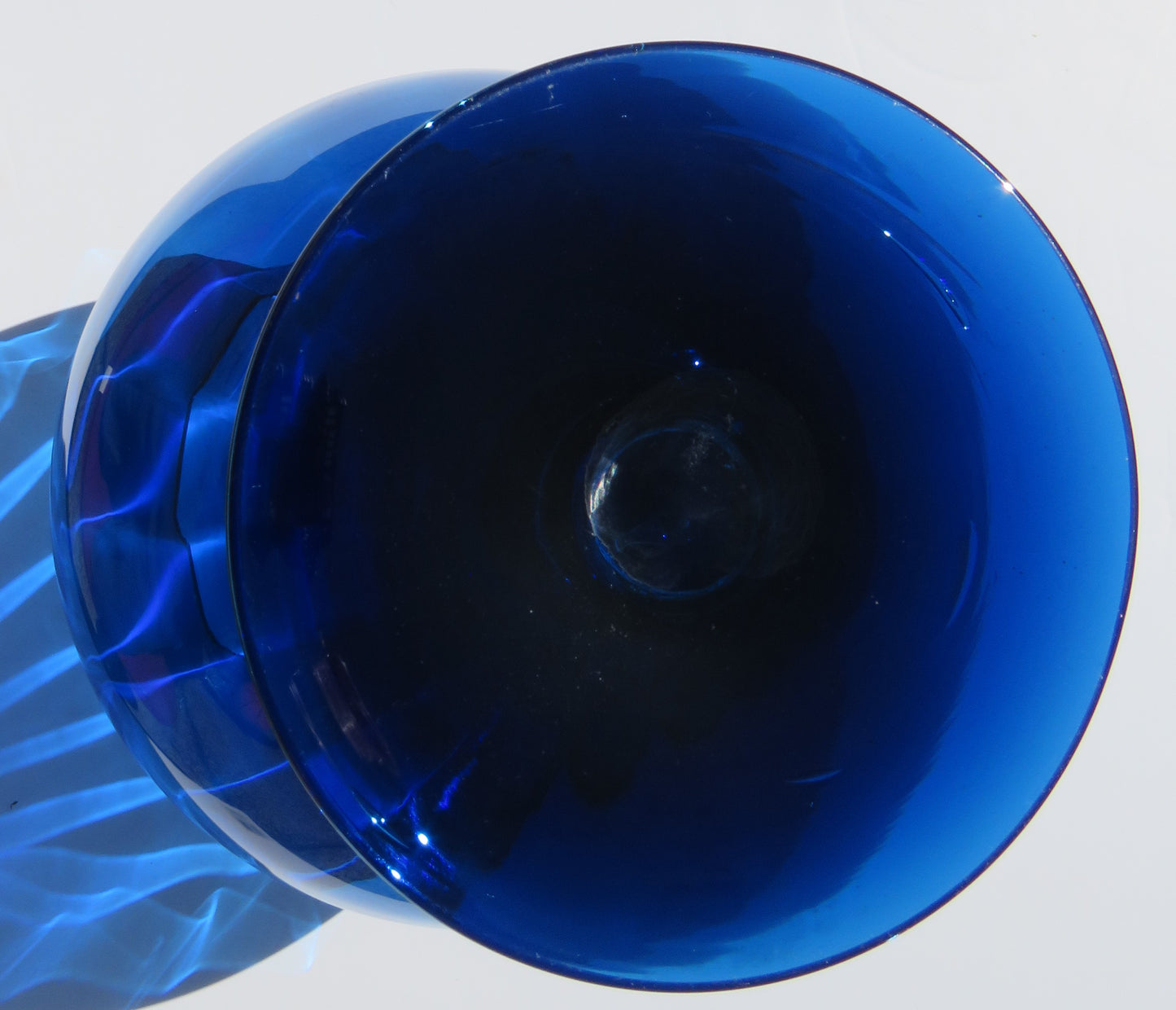 Vintage Good Quality Italian Blue Glass Vase