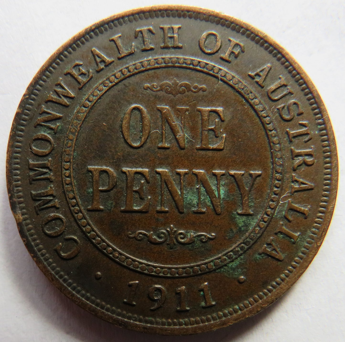 1911 King George V Australia One Penny Coin