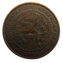 Load image into Gallery viewer, 1901 Netherlands One Cent Coin
