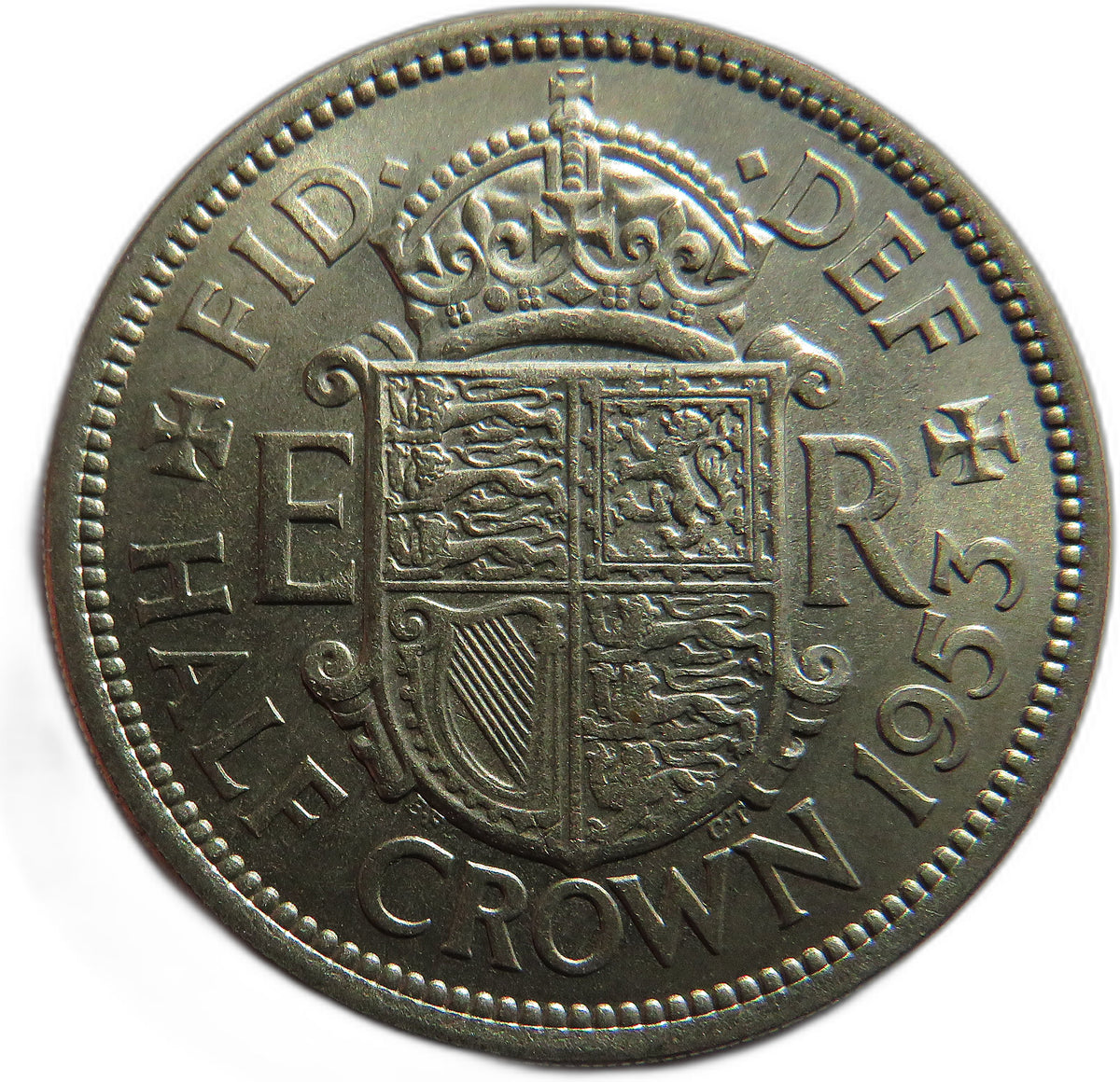 1953 Queen Elizabeth II Halfcrown Coin In High Grade - Great Britain