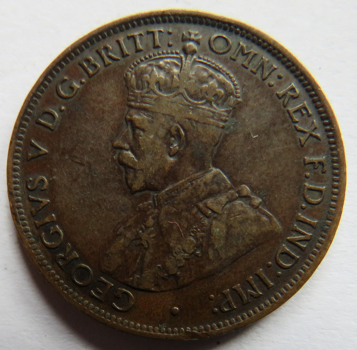 1911 King George V Australia Halfpenny Coin