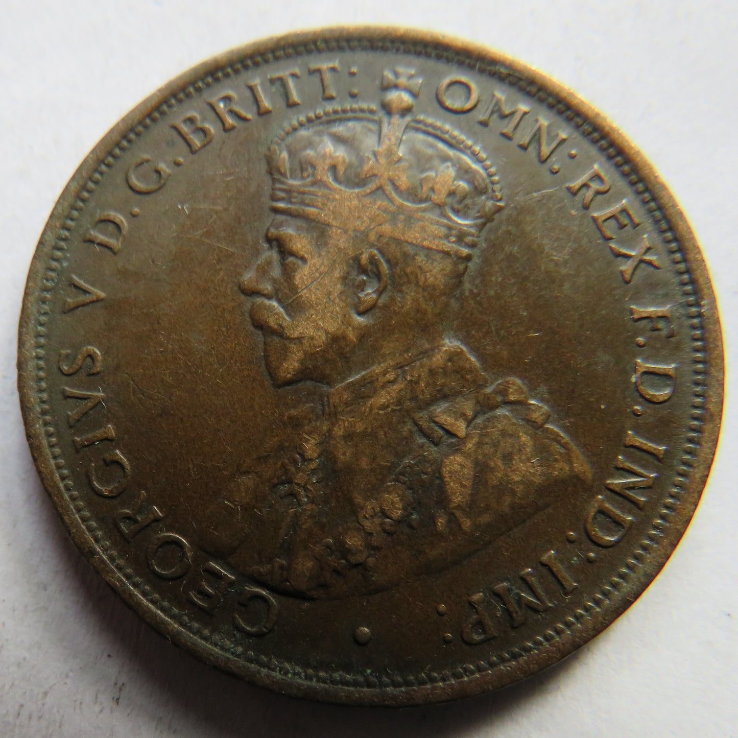 1911 King George V Australia One Penny Coin