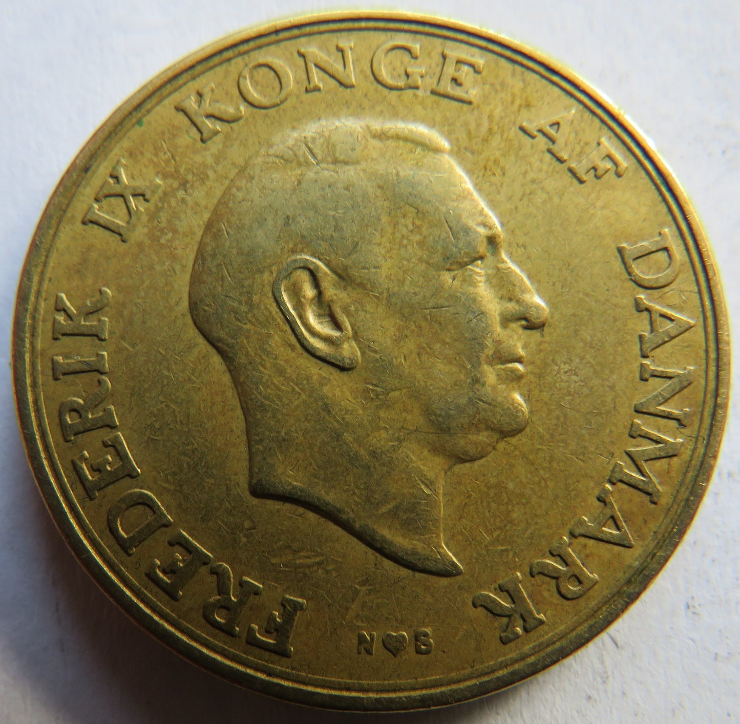 1954 Denmark 2 Kroner Coin