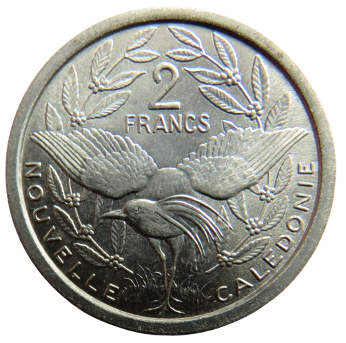 1971 New Caledonia 2 Francs Coin Unc