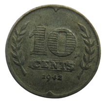 Load image into Gallery viewer, 1942 Netherlands 10 Cents Coin
