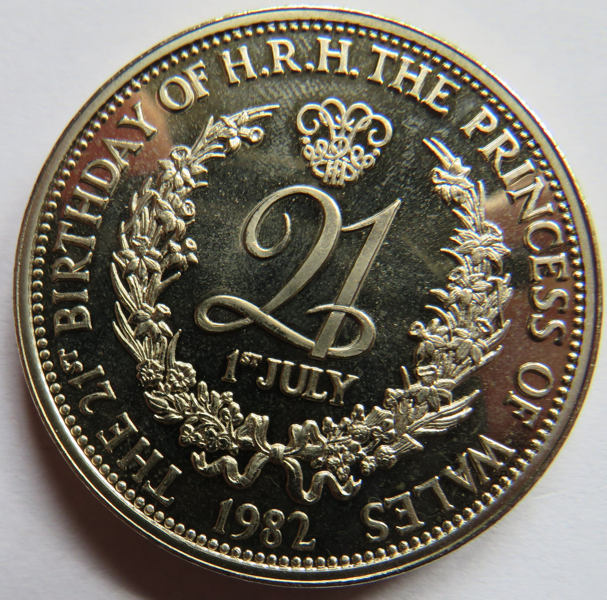 1982 21st of Birthday of The Princess of Wales / Birth of Prince William Commemorative Medal