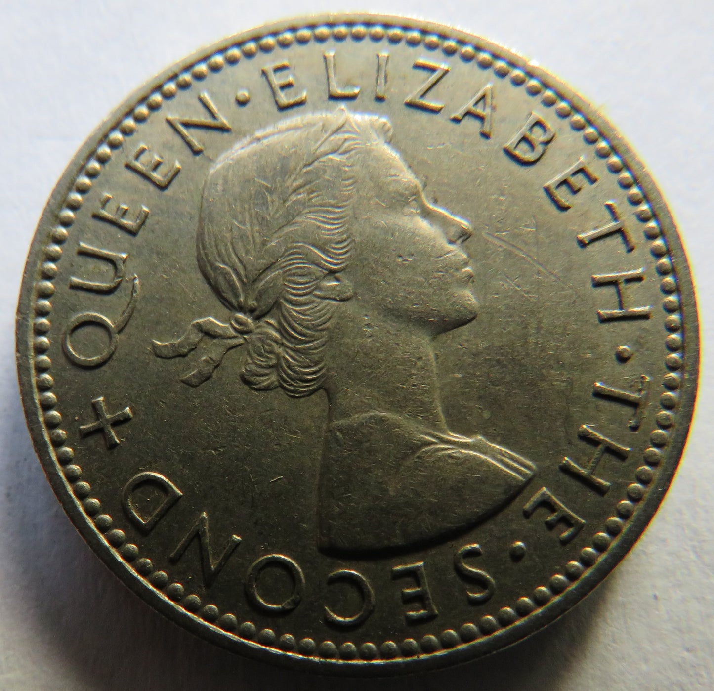 1961 Queen Elizabeth II New Zealand One Shilling Coin