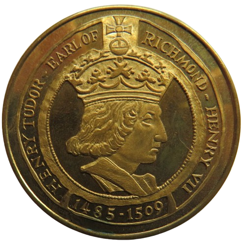 1485-1509 Henry Tudor Earl of Richmond - Henry VII Commemorative Coin / Medal Pembroke Coat of Arms