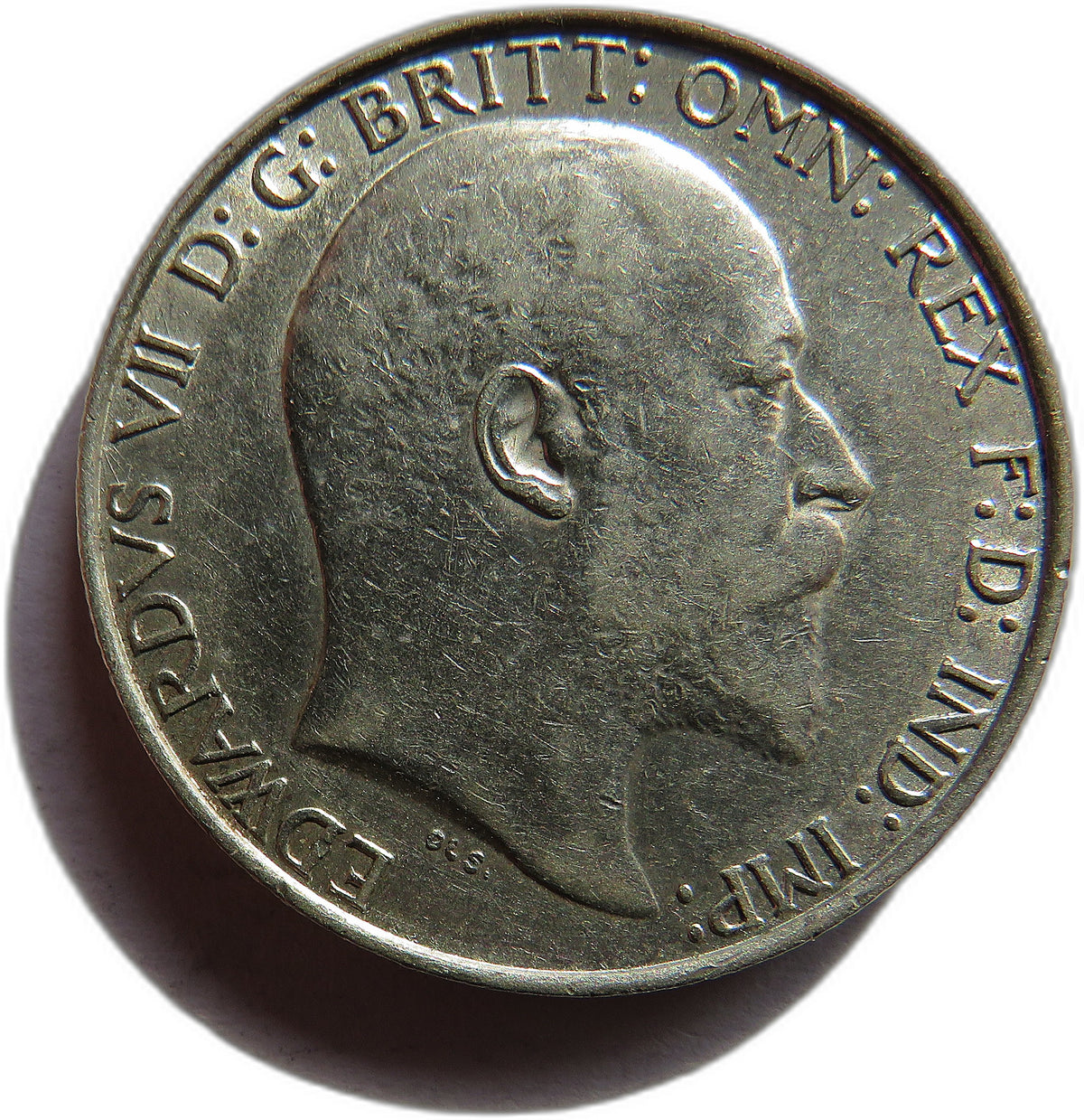 1902 King Edward VII Silver Florin / Two Shillings Coin In Better Grade- Great Britain