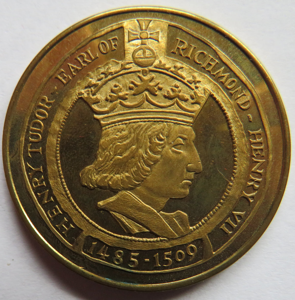 1485-1509 Henry Tudor Earl of Richmond - Henry VII Commemorative Coin / Medal Pembroke Coat of Arms