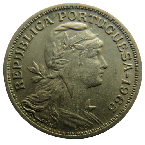 1965 Portugal 50 Centavos Coin