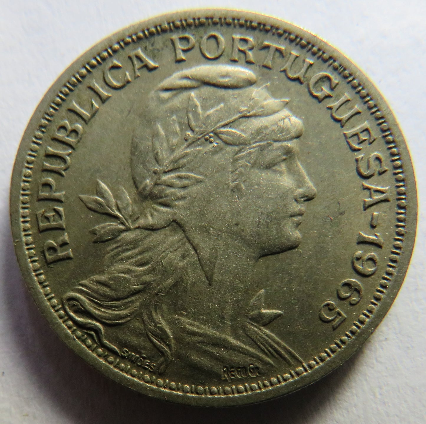 1965 Portugal 50 Centavos Coin