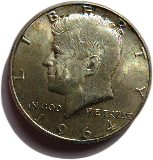 1964 USA Kennedy $1/2 Half Dollar Coin (.900 Silver)