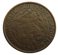 Load image into Gallery viewer, 1917 Netherlands One Cent Coin
