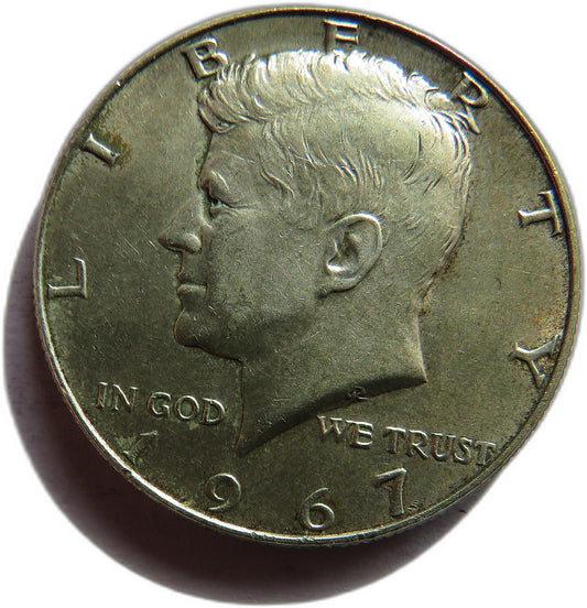1967 USA Kennedy Silver $1/2 Dollar Coin