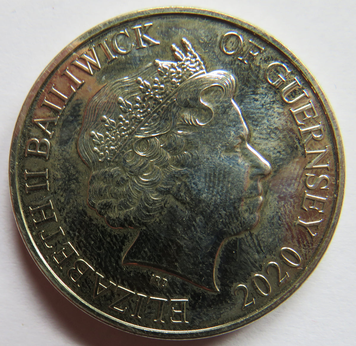 2020 Guernsey £5 Coin VE Day "God Bless You All"