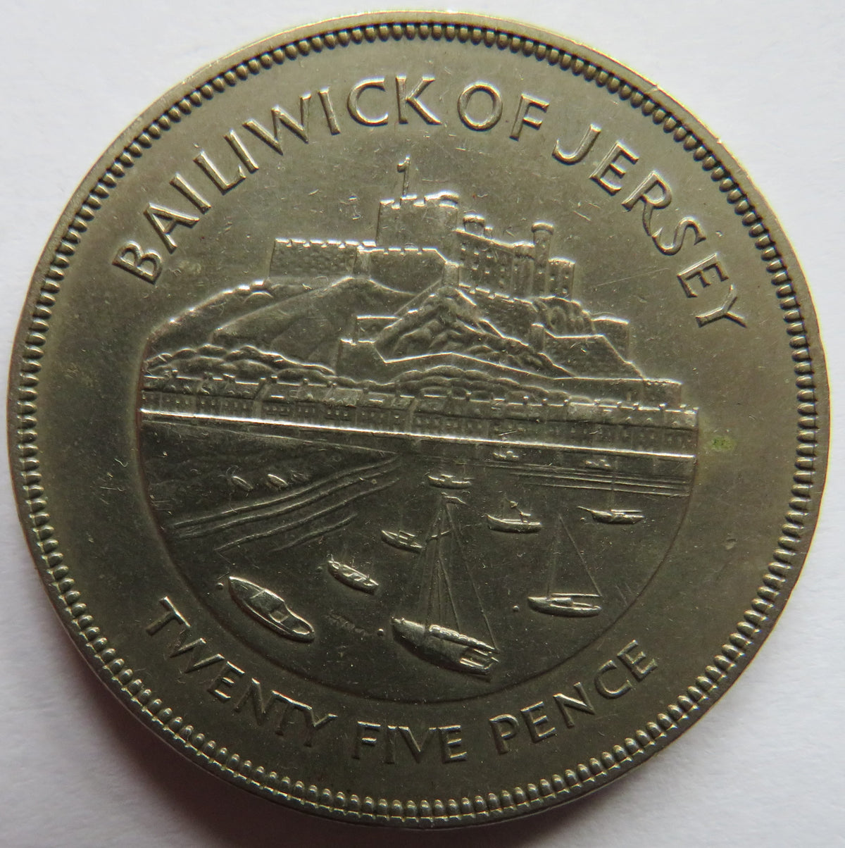 1977 Bailiwick Of Jersey 25 Pence / Crown Coin