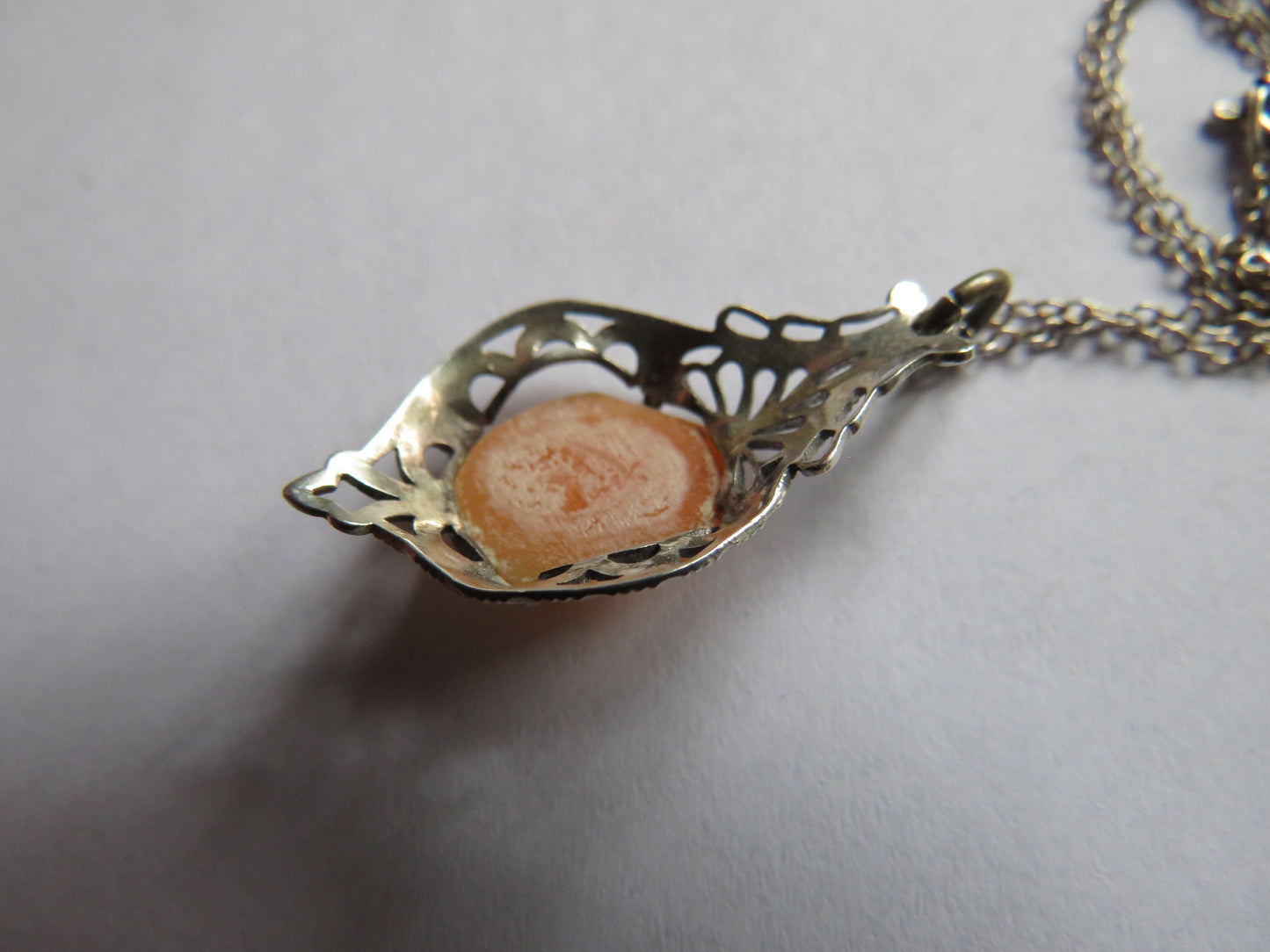 Sterling Silver Ladies Necklace & Cameo Pendant