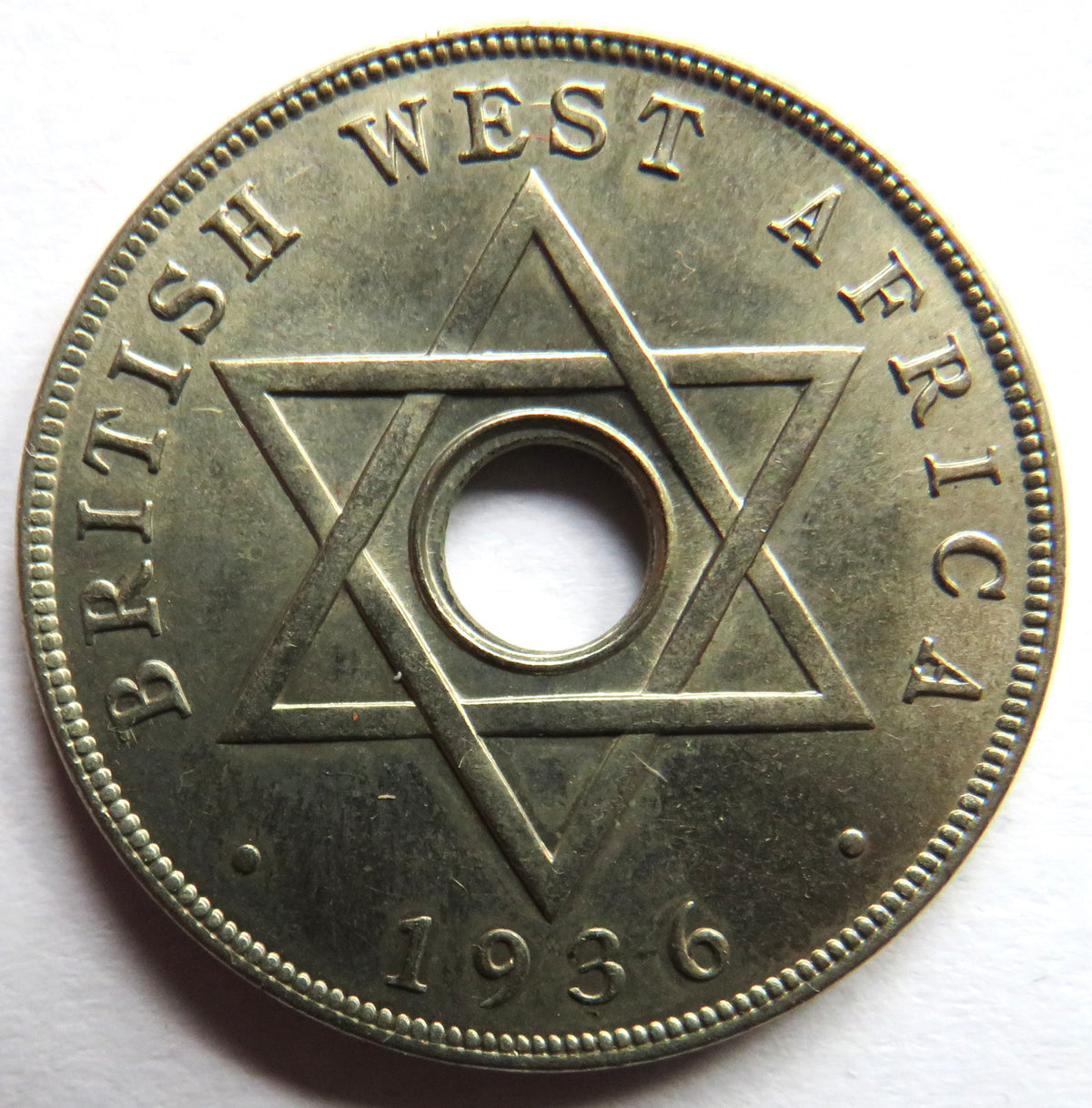 1936-KN British West Africa One Penny Coin In High Grade