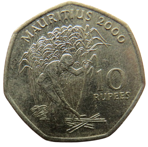 2000 Mauritius 10 Rupees Coin image 1