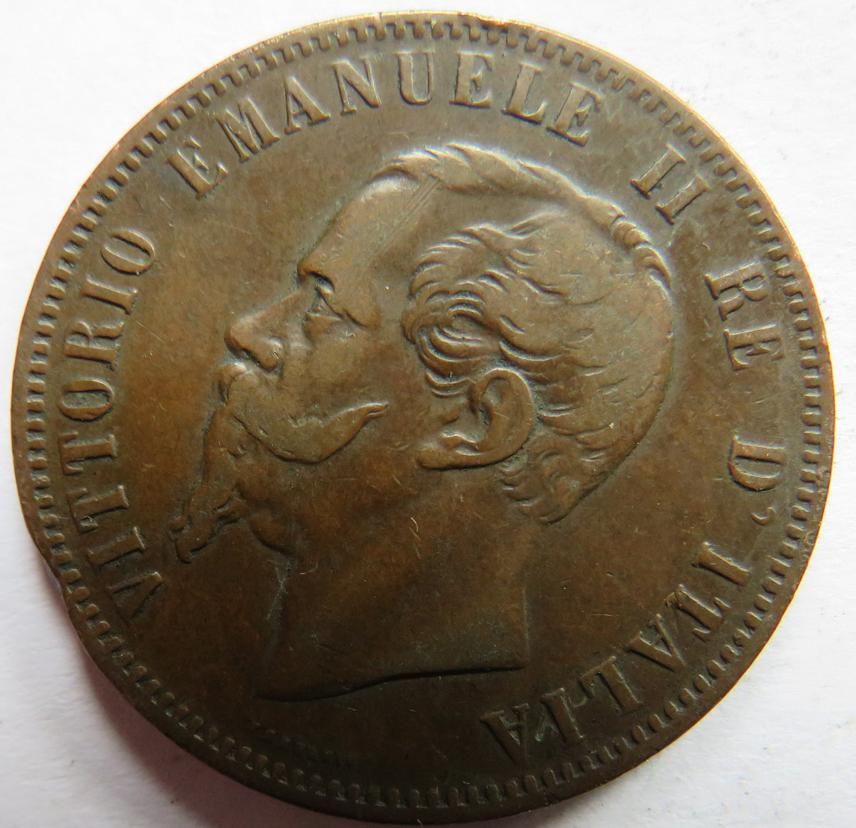 1862 Italy 10 Centesimi Coin