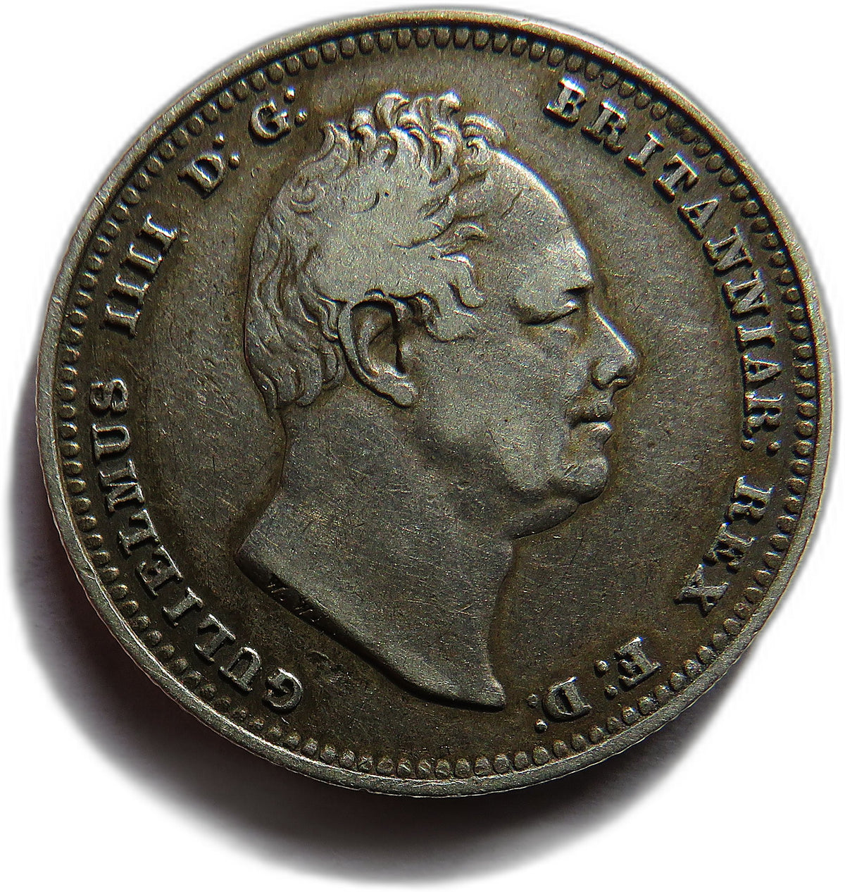 1836 King William IV Silver Shilling Coin - Great Britain