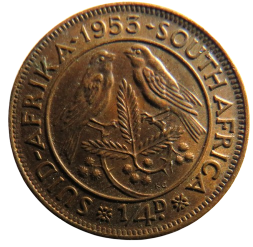 1953 Queen Elizabeth II South Africa Farthing Coin