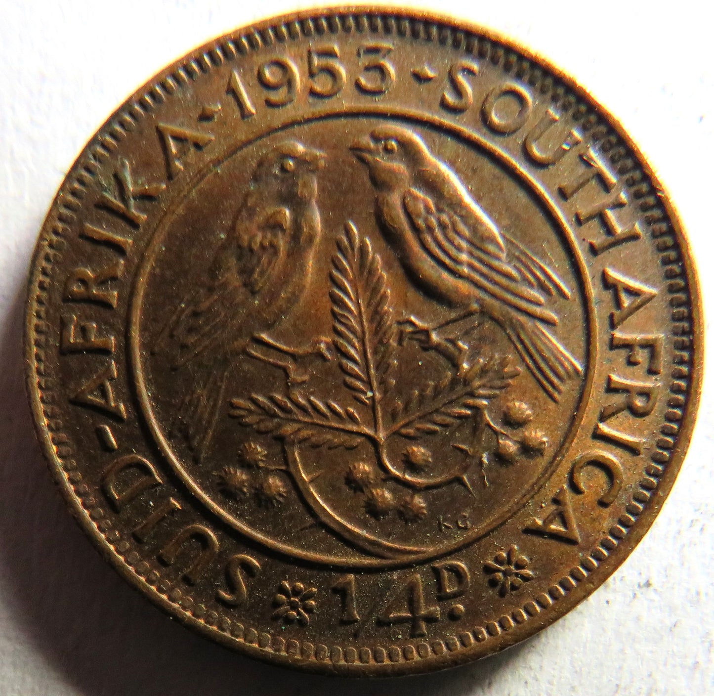 1953 Queen Elizabeth II South Africa Farthing Coin